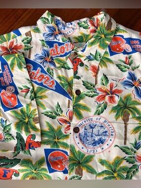 Reyn Spooner Vintage University of Florida‎ Gators Hawaiian Short Sleeve Shirt